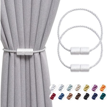 2-pakning magnetiske gardinbånd, håndlagde vevde tau gardinholdere komfortable dekorative gardinopphengingsbånd for hjem og kontor vindusgardiner