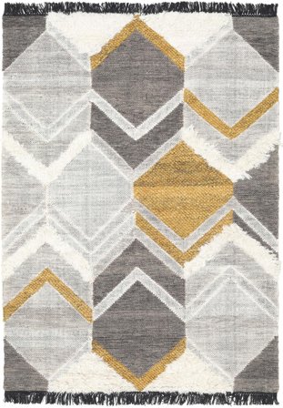 Pequeño Silvana Alfombra - Dorado 140X200 Lana