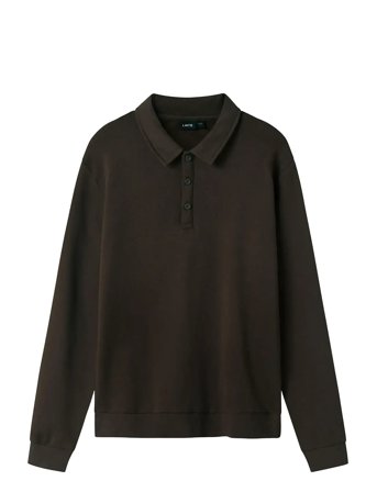 Nlnnizu Ls Bru Polo Sweat Brown LMTD