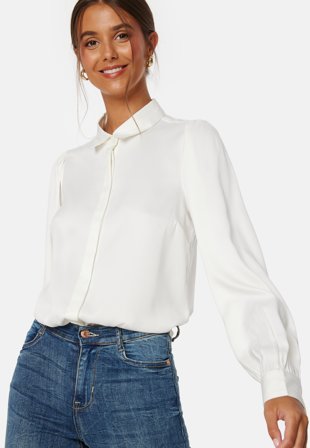 BUBBLEROOM Satin Puff Sleeve Shirt Klær
