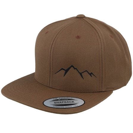Wild Spirit - Brun snapback Caps - Small Mountain Black/Tan Brown Snapback @ Hatstore