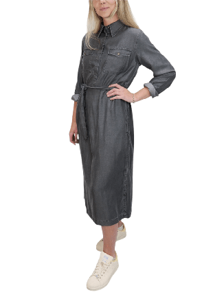 Boomerang Ljungskär Tencelklänning Klänningar Dam Grå 42