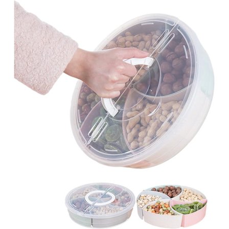 1 stk Delbar Skuff med Lopp og Håndtak Oppbevaringsbeholder 5 Rom