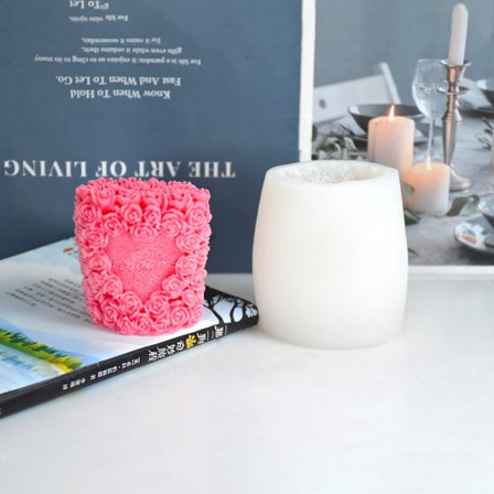 1 stk. silikone stearinform til stearinlysfremstilling, 3D stearinlysfremstillingsartikler til duftlys, sæber, feriebelysning, boligindretning