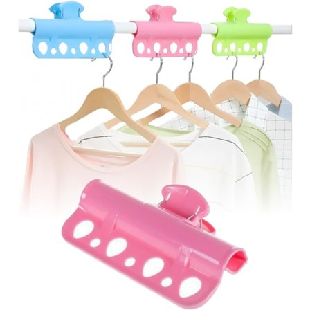 3 stk. Porøs klemme stang type vindjakke klemme, multifunktionel porøs tørretøj bøjle klemme, plastik vindfast vasketøj klemmer tørring