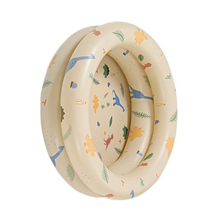 Oppblåsbar Basseng Baby Retro Oppblåsbar Svømmebasseng Familie Søt Stil Fortykket Vannbasseng Beige Dinosaur