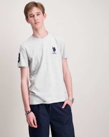 U.S. Polo Assn. Player 3 Tshirt Grijs T-shirts Jongens - Kids Brand Store