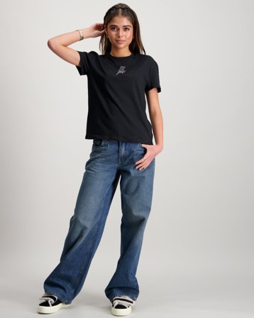 LMTD NLFBIRT DNM LW WIDE PANT Niebieski Jeansy Dziewczyna - Kids Brand Store