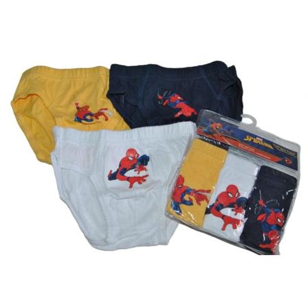 3 par kalsonger Spider-Man Gul/Vit/Blå MultiColor 7 år 128 cl