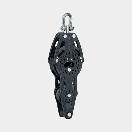 Harken 57mm Fiddle Ratchet Block - Swivel, Becket (2674)