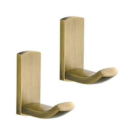 2-pakning Håndklekrok Antikk Messing Bad Kjøkken Kleskroker Multifunksjonell Veggmontert Kleskrok, Børstet Bronse