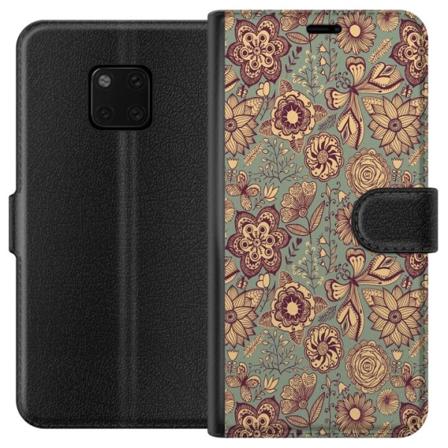 Huawei Mate 20 Pro Lompakkokotelo Vintage Kukat