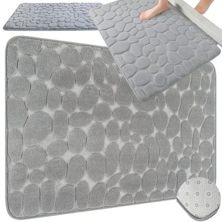 Badrumsmatta 80 × 50 cm - Mjuk, halkfri och absorberande