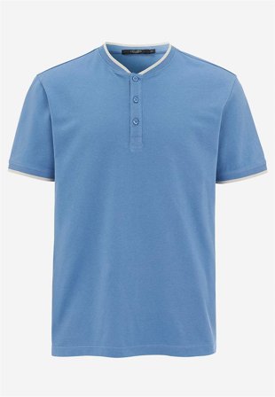 Cellbes of Sweden - T-shirt med knappslå - blå - för herrar - L