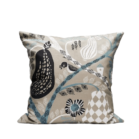 Littlephant Kuddfodral Fruit Garden 50x50cm Gul Kuddar Grå 50x50 cm