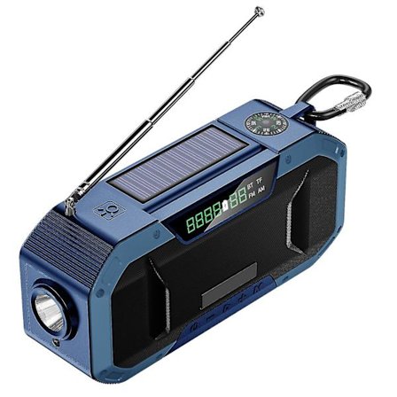 Bærbar nødradio Am/fm håndsveiv radio med lys lommelykt Sos Alarm og 5000 mah Power Bank Fm digital radio