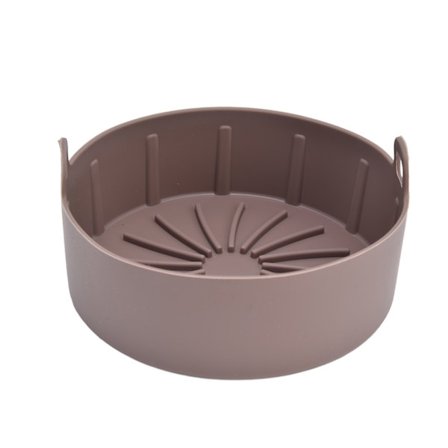 Återanvändbar silikonform, praktisk, jämn värme, lätt att rengöra, flexibel, livsmedelssäker silikonskål för fritös och mikrovågsugn