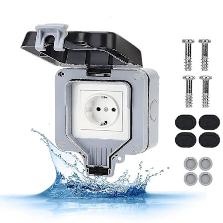 Ip66 väderbeständig uttag, utomhus eluttag vattentät väderbeständig kopplingsdosa