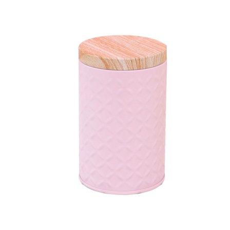 Träkorn Plåtlåda Metall Förvaringslåda Kaffe Teburkar Hem Organizer Kök för Case Te Caddies Canister