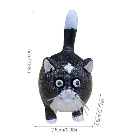 Julsvans Katt Svanskatt Upprätt Mini Mikro Katt Dekoration Resin Heminredning