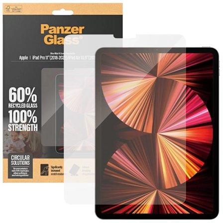 PANZERGLASS ULTRA-WIDE FIT ANTIBAKTERIELT HÆRDET GLAS TIL IPAD PRO 11" 2018-2022 / AIR 10.9" 2020-2022