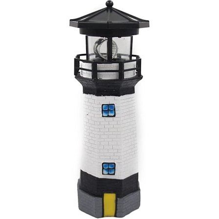 Solcelledrevet Fyr Nautisk Scenisk Cape Hatteras Fyr Statue Led Roterende Lys