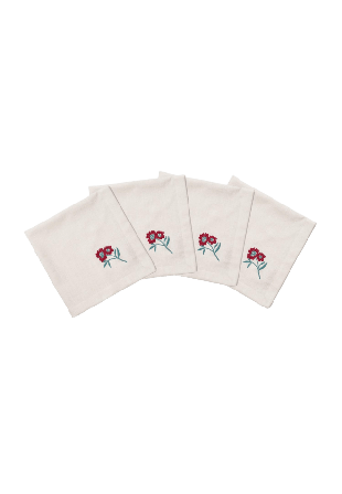 Pick A Poppy Cottage Flower Servett 4-pack - 45x45 Cm Bordstextil #74CCC7