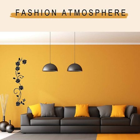 Flower Vine Akryl spegel väggdekor, elegant väggdekor spegel väggdekoration