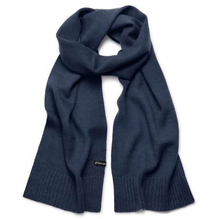 Kaleb | Bufanda de punto de merino azul marino para hombres - Bufandas de invierno