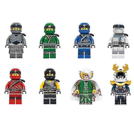 8pcs Ninja Ninja Series Niya Lloyd Warrior X Puzzle Assembled Building Block Minifigure Toy