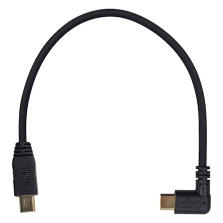 Mini USB til Type C Adapter Converter Kabel til kameratelefon OTG-kabel 90 grader USB 3.1 Type C han til mini USB-overførsel