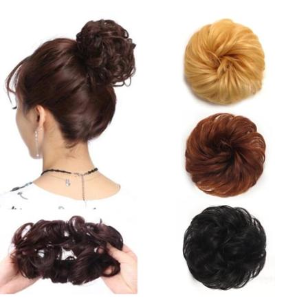 TG Scrunchie Hårextensjon / Hårbånd / Hårbunke - Velg farge Brun