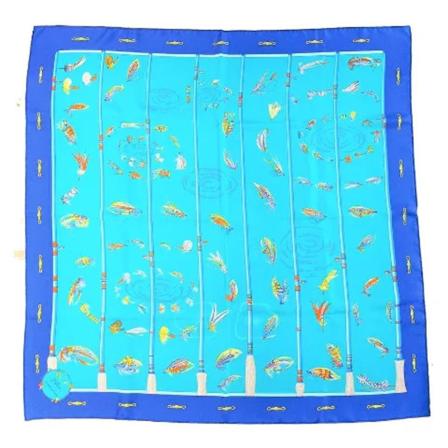 Hermès Vintage Pre-owned Silke sjalar blå, Dam Vintage Accessoarer, Dam, Storlek: ONE SIZE