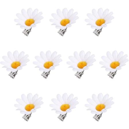 10 stk Daisy hårklips søte små blomster hårspenner tilbehør hårnåler