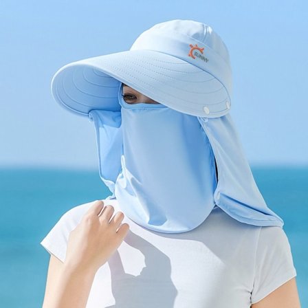 Sommarsolhatt Camping Cap BLÅ - spot sales