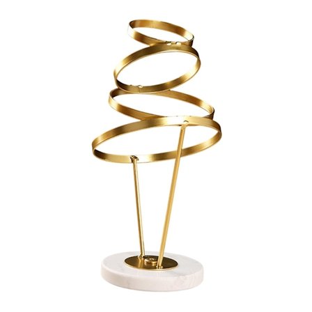 Dekoration til skrivebord, metalstatue, figur til kontor, landhus, skab, L, hvid