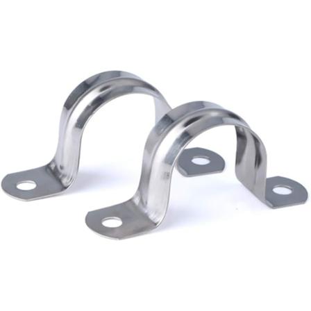 40MM 304 Rustfritt Stål U-Rørklemme Koblingsring Rørklemme Kort U-formet klemme Sal Kortholder Rør Feste 16PCS