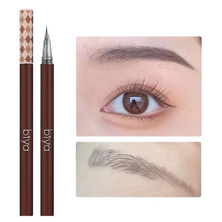 BIYA Øyenbrynspenn Vannfast Øyesminke Øyenbrynsblyant Skape Naturlig Utseende Bryn Sminkeverktøy
