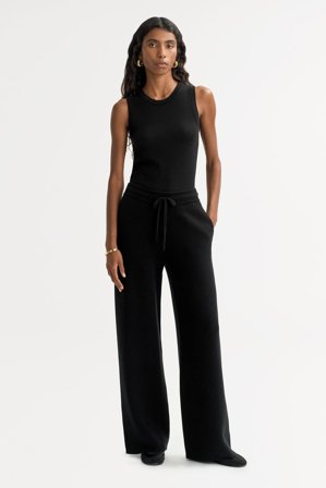 Soft Goat - Double knit pants - Kaschmirhose für Damen - XL - Black