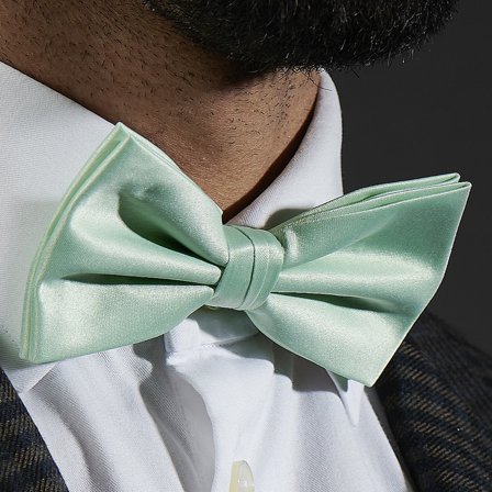 Mint Green Basic Pre-Tied Bow Tie for Men - Pre-tied bow ties