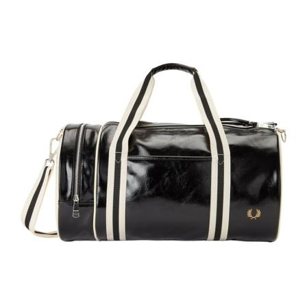 Fred Perry Laurel Wreath Barrel Taske Sort, Herre Rejsetasker, Størrelse: ONE Size