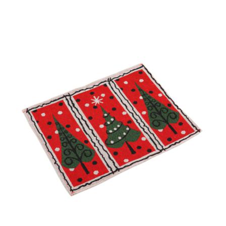 Stickad Julunderlägg, 1 St, Röd Och Grön