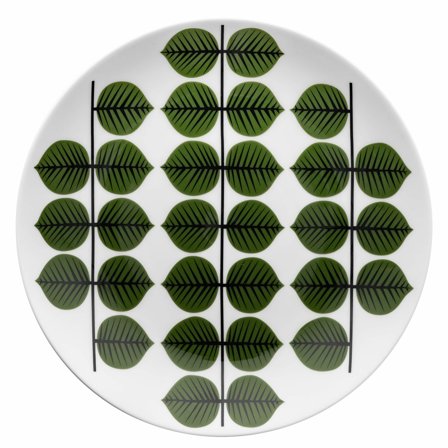 Gustavsberg Berså tallerken, 22 cm' - 'Hvit og grønn