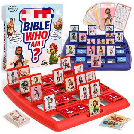 Gjett Bibelen Hvem jeg er brettspill for barn, 24 hellige bibelkarakterer med liv [D]