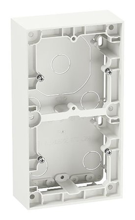 Elko Plus Korotuskehys 35 mm, valkoinen 2-lokeroinen, Kytkimet & pistorasiat