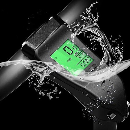 Udendørs Cykelhastighedsmåler Lysende Vandafvisende Lcd