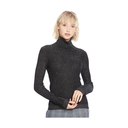 Manila Grace High collar shirt i9sm579vu Sort, Dame Rullekraver