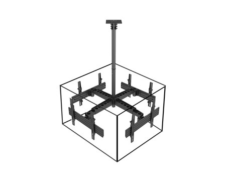 Equip 32"-65" Ceiling Mount Quad