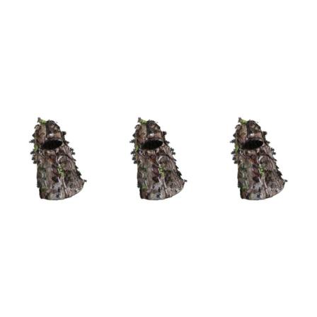 1/2/3/5 Leafy Camouflage Hat för Halloween Cosplay Turkey Grey 3PCS