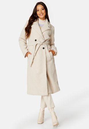 BUBBLEROOM Gestina Bouclé Coat Cream Klær